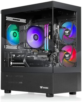 Thermaltake LCGS View 7696X-170 Gaming Desktop (AMD Ryzen™5 7600X, ToughRam 32GB DDR5 6000MT/s RGB Memory, AMD Radeon™ RX 9060 XT 16GB, 1TB NVMe M.2, WiFi, Windows 11) V17B-B650-96X-LCS by Unknown