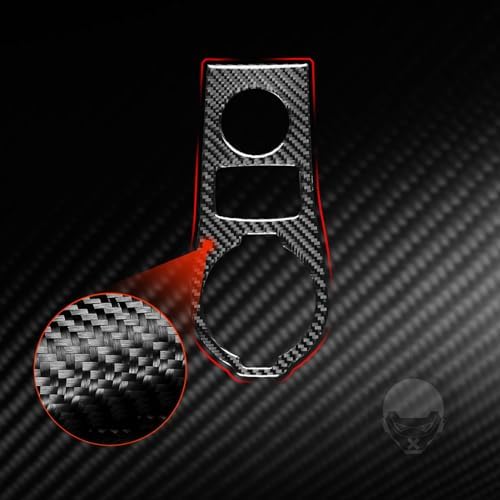 Car Center Console Power Outlet USB Port Water Cup Holder Panel Sticker Real 3K Black Carbon Fiber Trim Compatible with Benz Smart 2016 2017 2018 2019 2020 2021 Auto Interior Accessories - Image 5