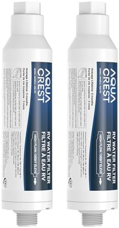 AQUA CREST RV Inline Water Filter, Garden Hose & Camper Water Filter by AQUACREST