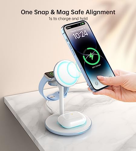 3 in 1 Magnetic Wireless Charging Station for Apple Devices,15W for Magsafe - Image 2