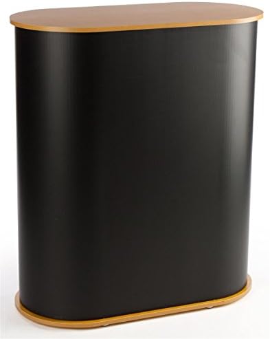Displays2go Trade Show Podium Counter, Oval Shape by Displays2go