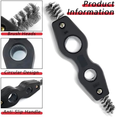 4 in 1 Copper Tubing Brush, 1/2 in and 3/4 in Copper Pipe Cleaner, Stainless Steel Coppers Tubing Wire Brush Cleaning Inside and Outside Thread, for Plumbing Installation, Soldering - Image 4