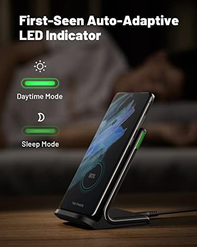 INIU Wireless Charger, [2-Pack] 15W Fast Wireless Charging Station with LED - Image 4