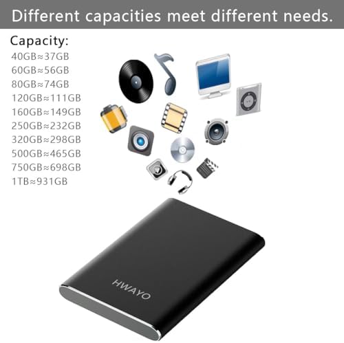 HWAYO 1.5TB Portable External Hard Drive USB3.1 Type C Ultra Slim 2.5'' HDD - Image 5