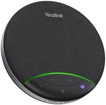 Yealink Sp92 Conference Speaker and Microphone Teams Certified Mic with Al Noise Cancelling 20H Call Time USB Speakerphone for Small Meeting Room, Bluetooth Speaker for Computer/Laptop by RedefineYourWorkplace