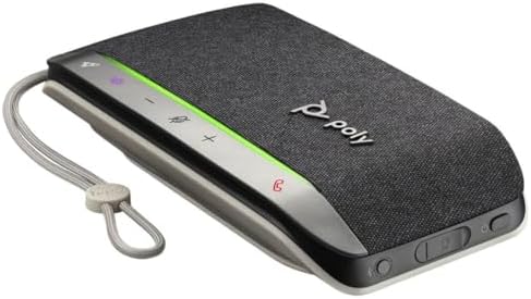 Poly - Sync 20 USB-C Personal Smart Speakerphone (Plantronics) - Connect to Cell Phone via Bluetooth and PC/Mac via USB-C Cable - Works with Teams (Certified), Zoom & More,Black by Poly