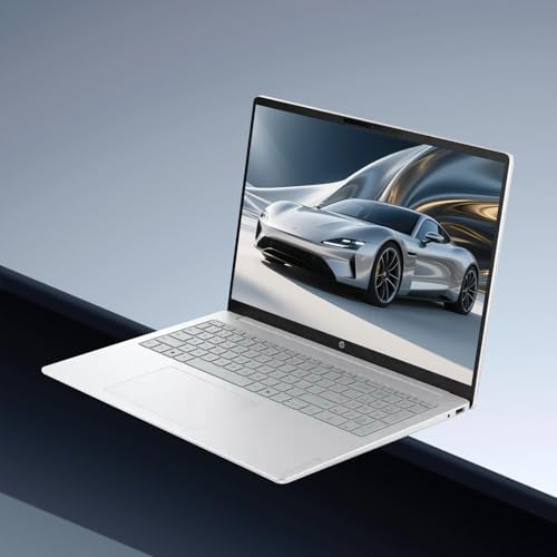 HP Omnibook 16" 2K Touchscreen Business Laptop, AMD Ryzen 5, 8GB DDR5 RAM, 256GB SSD, Win11 Pro, All-Day Battery Life, Copilot AI, WiFi 6, Fatcayes Accessory, Glacier Silver - Image 4