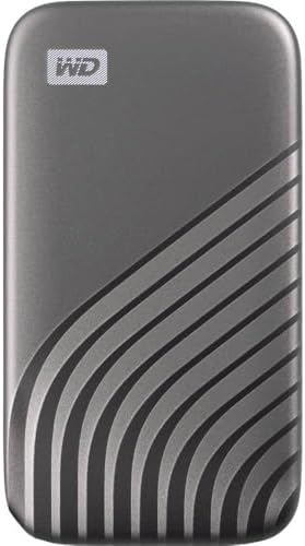 Western Digital 500GB My Passport SSD Portable External Solid State Drive, Gray, Sturdy and Blazing Fast, Password Protection with Hardware Encryption - WDBAGF5000AGY-WESN by WesternDigital