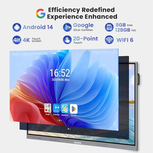 55'' 4k Smart Board Touchscreen Interactive Whiteboard for Classroom Office - Image 2
