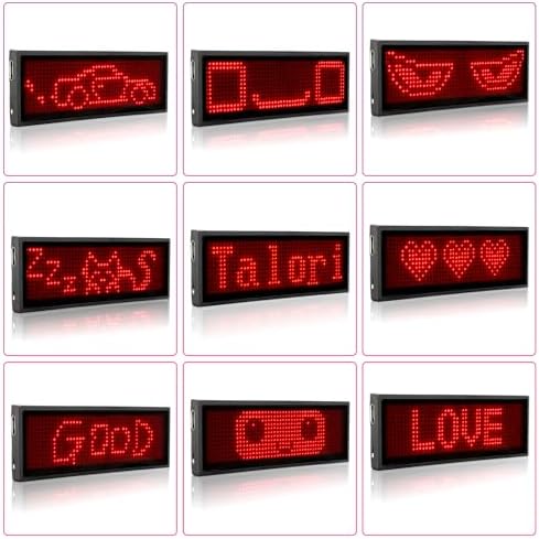 Bluetooth Led Name Badge, Wireless Rechargeable LED Tag Scrolling Message Badge Smartphone Programmable Business Badges with Magnet and Pin (Red) - Image 4