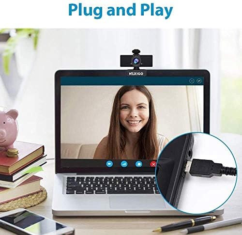 NexiGo N60 1080P Web Camera, HD Webcam with Microphone & Privacy Cover, USB Computer Camera, 110-degree Wide Angle, Plug and Play, for Zoom/Skype/Teams/OBS, Conferencing and Video Calling (Renewed) - Image 4