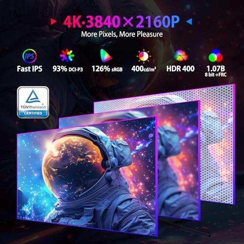 SANSUI 27" 4K Gaming Monitor, UHD 120/160Hz FHD 240/320Hz Dual Mode Monitor - Image 4