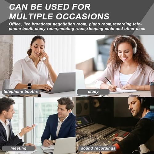 Office Pod Booth with Audio Privacy - Portable Sound Booth Includes Diamond Shaped Frame Design,Separate Room with Light,Fans, USB Port for Study,Telephone Booth(39.76IN) - Image 7