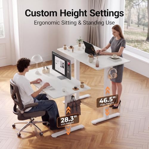 Claiks 40 x 24 Inch Super White Electric Standing Desk - Image 5