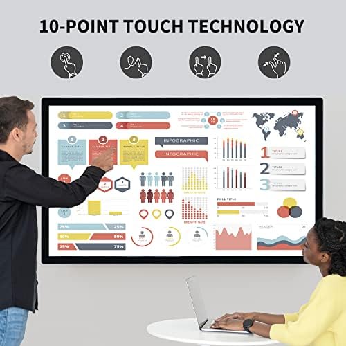 43 inch Interactive Touchscreen Monitor, Smart Board with 16:9 Display 1080P, Win-11 Electronic Whiteboard Touchscreen PC for Office and Classroom, Core i7 RAM 8G & ROM 512G - Image 2
