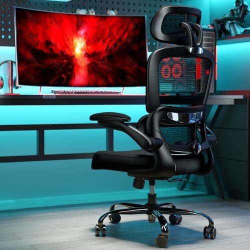 TRALT Office Chair Ergonomic Desk Chair with Lumbar Support Black, 7 - Image 2
