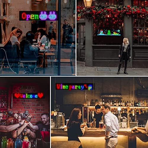Programmable ON AIR LED Sign, Scrolling LED Sign,Bluetooth APP,DIY Design Animations,Text, Graffiti,Colour (15''x4'') - Image 6