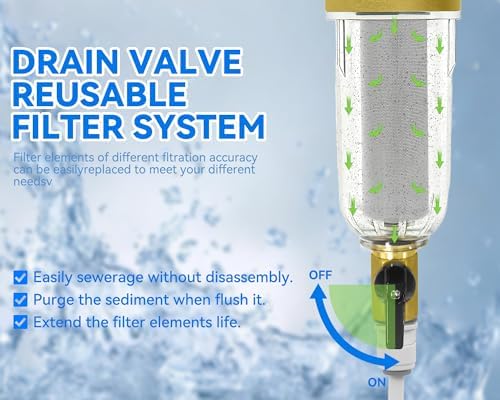 Spin Down Sediment Filter 40/100/200 Micron, Reusable Water Filter System - Image 5