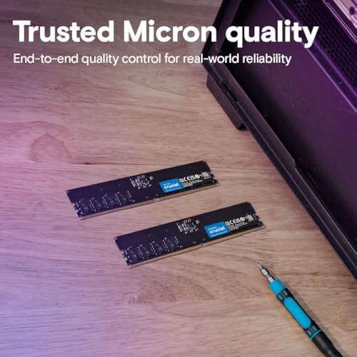 Crucial 16GB DDR5 RAM Kit (2x8GB) 5600MHz Desktop Memory, UDIMM 288-Pin, Black, CT2K8G56C46U5 - Image 6