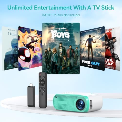 Mini Movie Projector with Wired Screen Mirroring, Support HDMI USB Type-C - Image 2