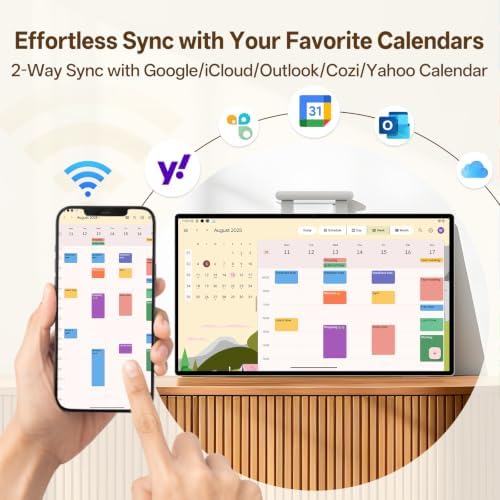 JAV 25" Portable Smart Digital Calendar with Camera, No Subscription - Image 3