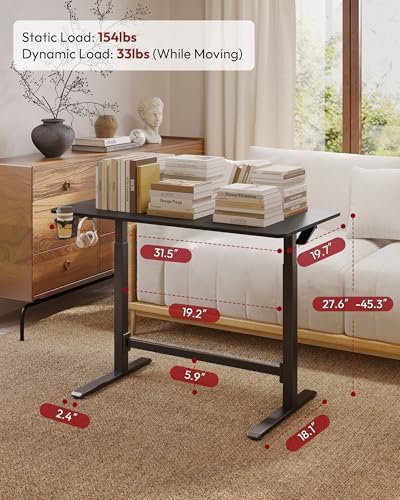 SANODESK 32''x20'' Gas-Spring Lifting Mobile One-Piece Standing Desk - Image 3