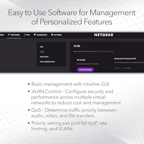 NETGEAR 8-Port Gigabit Ethernet Easy Smart Managed Network Switch (GS308E) - Image 3