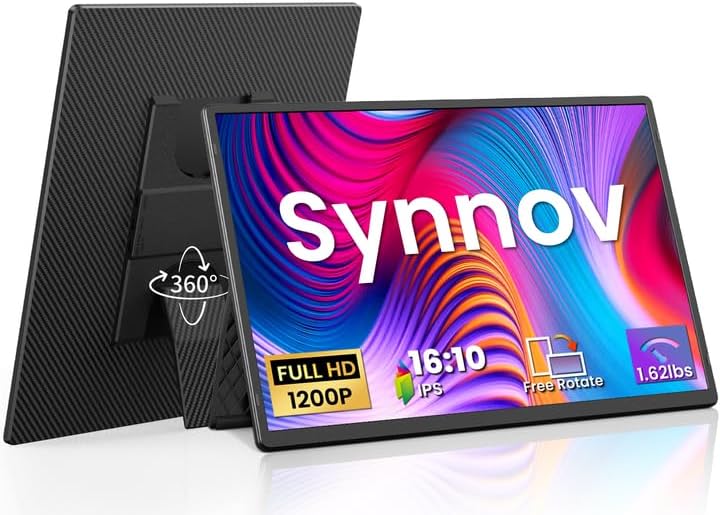 Synnov Portable Monitor, 16" 1200P FHD Laptop Screen Extender by SynnovLaptopScreenExtender