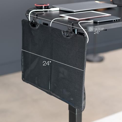 VIVO Black Clamp-on 24 inch Desk Cable Management Sleeve, DESK-SKIRT-24P - Image 5