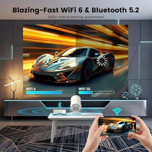 Mini Projector with WiFi and Bluetooth, Support 4K 1080P - Image 3