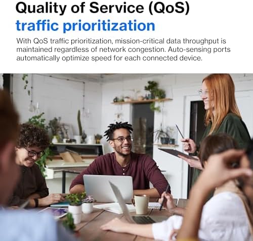 Linksys LGS310MPC 8 Port Gigabit Network PoE+ Switch @ 110W with 2 Uplink Gigabit SFP Slots - Advanced Security, QoS, Static Routing, VLAN, IGMP Features - Metal Housing, Desktop / Wall Mount - Image 4