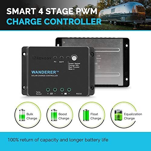 Renogy Wanderer Li 30A PWM Solar Charge Controller 12V for Solar Panels - Image 2