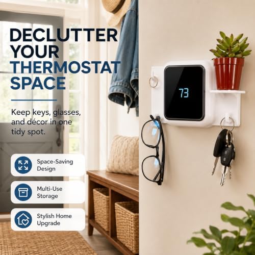 SplashNColor Wall Mount for Honeywell T5 Smart Thermostat – No-Drill Snap-On Bracket with Built-in Shelf | Easy Installation | Keeps Wires Hidden | Clean Modern Look for Home Climate - Image 6