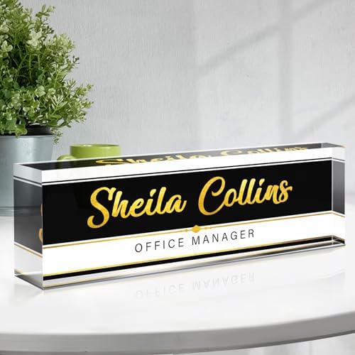 Custom Name Plate for Desk, Employee Appreciation Gifts, Office Decor by Spricoz