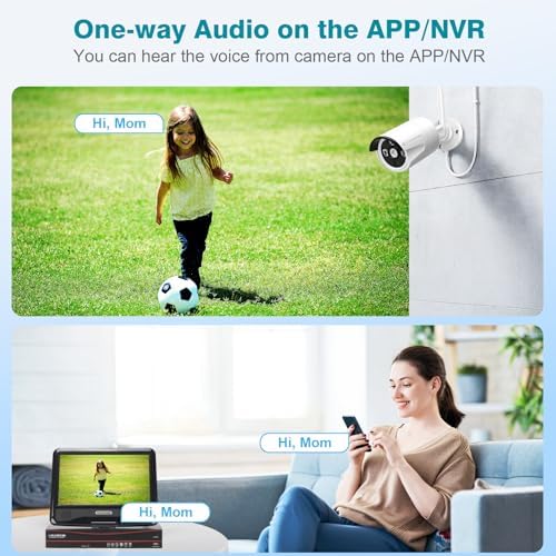 Wireless Security Camera System with 10.1" Monitor 4pcs 5MP Camera - Image 6