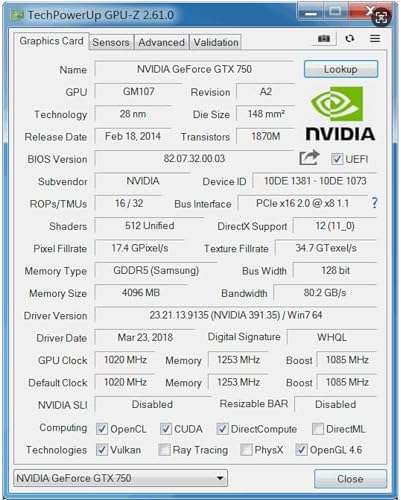 QTHREE GeForce GTX 750 Graphics Card,4GB,GDDR5,128Bit,HDMI,DVI,VGA - Image 7