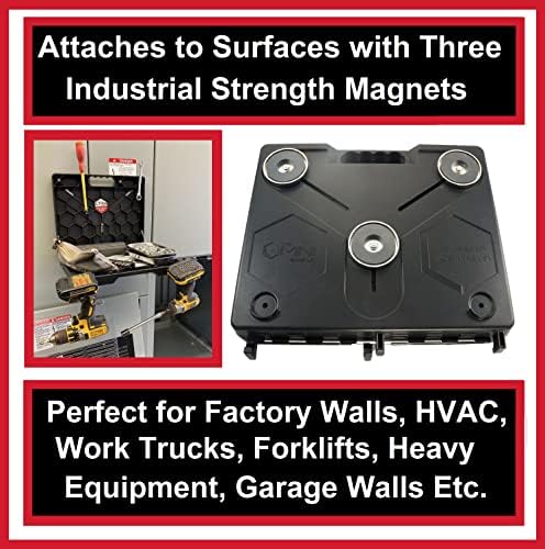 The OmniShelf Portable Workstation, Magnetic Toolbox, Laptop Stand w/ 50 lb Capacity, Hands Free Workstation, Attach to HVAC, Trucks, Walls, Poles etc. (Model # OSO1 - Magnets) - Image 5