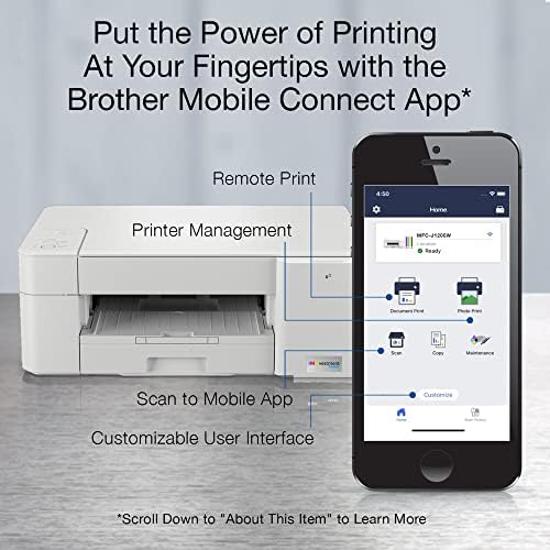 Brother MFC-J1205W INKvestment -Tank Wireless Multi-Function Color Inkjet Printer with Up to 1-Year in Box, Works with Alexa - Image 2
