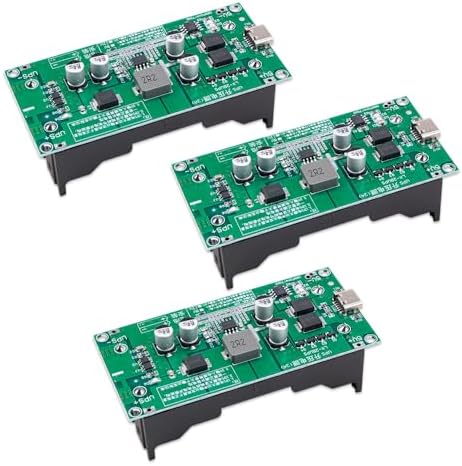 KOOBOOK 3Pcs 18650 Lithium Battery Charging Module 15W 5V 3A UPS Booster by KOOBOOK