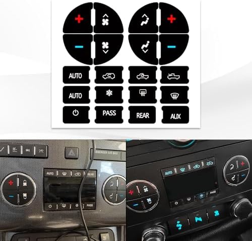 3PCS AC Dash Button Stickers, Radio Electrical Accessories, Automotive Decals for Fixing Ruined Faded A/C Control Buttons, AC Dash Repair Kit Decal Stickers Replacement for Most Cars (3PCS) - Image 6