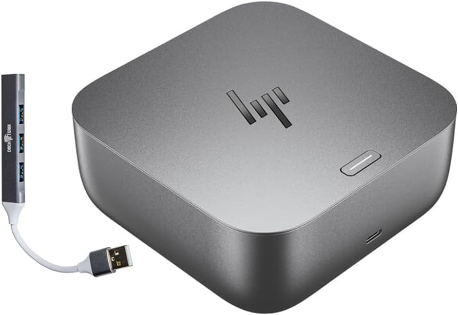 HP 180W Thunderbolt 4 Ultra Dock Port Replicator Bundle w/DKZ Hub (Universal Thunderbolt/USB-C Docking Station, Single Cable for Charging, Data Transfers to Any Brand Laptop) by Unknown