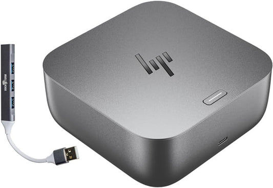 HP 180W Thunderbolt 4 Ultra Dock Port Replicator Bundle w/DKZ Hub (Universal Thunderbolt/USB-C Docking Station, Single Cable for Charging, Data Transfers to Any Brand Laptop) by Unknown