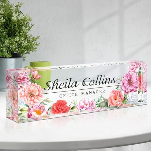 Custom Name Plate for Desk, Employee Appreciation Gifts, Office Decor by Spricoz