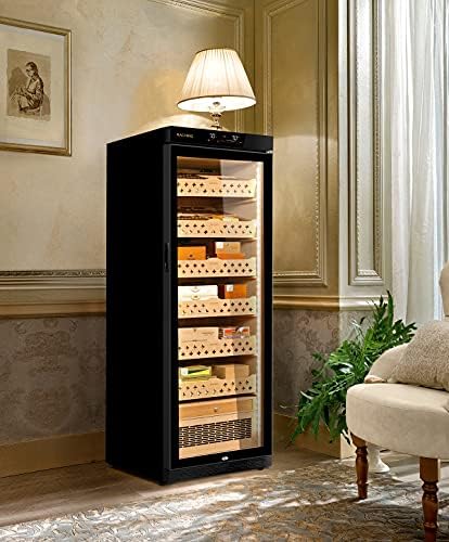 Cigar Climate Control Cabinet, Raching MON2800 Cigar Humidor Cabinet with Ammonia Removal, 320L Wood Frame Cabinet for Cigar Storing&Aging - Black - Image 5