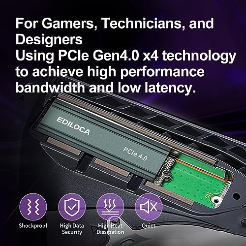 1TB M.2 2280 NVMe SSD with Heatsink, PCIe Gen4.0 Internal Solid State Drive Compatible with PS5/PC, Up to 5000MB/s 3D NAND TLC Dynamic SLC Cache, for PS5 Storage Expansion, 5Year Warranty EN760 - Image 6