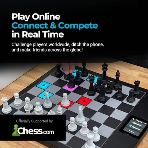 ChessUp 2 - Electronic Chess Board by Bryght Labs - Built-in WiFi, Chess Engine - Includes Chess Set TouchSense Pieces - Light Up Smart Chess Board - with AI, Lessons, Wireless Play & Companion App - Image 2