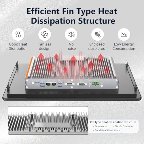27" Fanless Industrial Panel PC,All-in-One Touchscreen Computer - Image 2