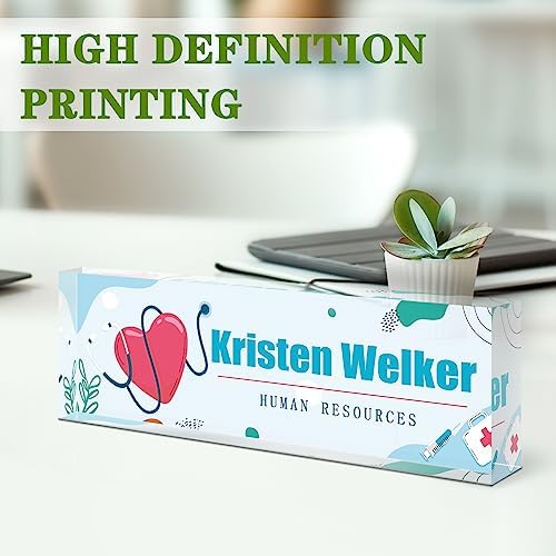 Gowellly Office Desk Name Plate Personalized - Custom Nurses Week Gifts Bulk 2025 - Nurse Appreciation Gifts - Nurse Practitioner Gifts for Women (Nurse Gifts) - Image 4