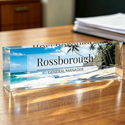 Custom Name Plate for Desk, Desk Name Plate Personalized, Acrylic Desktop Ornament, Stylish Office Decor, Appreciation Present for Boss, Social Worker, Teacher, Nurse, Employee by Unknown