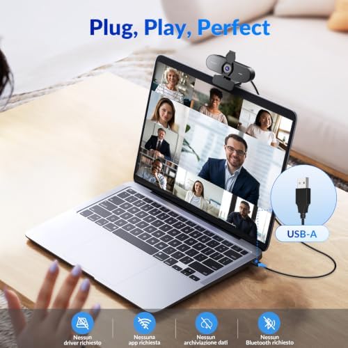 Ultra HD 4K Webcam for PC with Tripod, PDAF & CDAF Dual-autofocus, Face Cam - Image 5